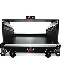 ProX Xs-19MIX14ULTHW Ata-300 Style Rackmount Case with Sliding Laptop Shelf for 14U 19" Top Mount 16-Channel Mixer
