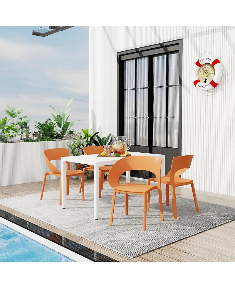 Streamdale Furniture Summer Tropical Chair and 55 inch Modern Table Set
