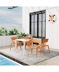 Streamdale Furniture Summer Tropical Chair and 55 inch Modern Table Set