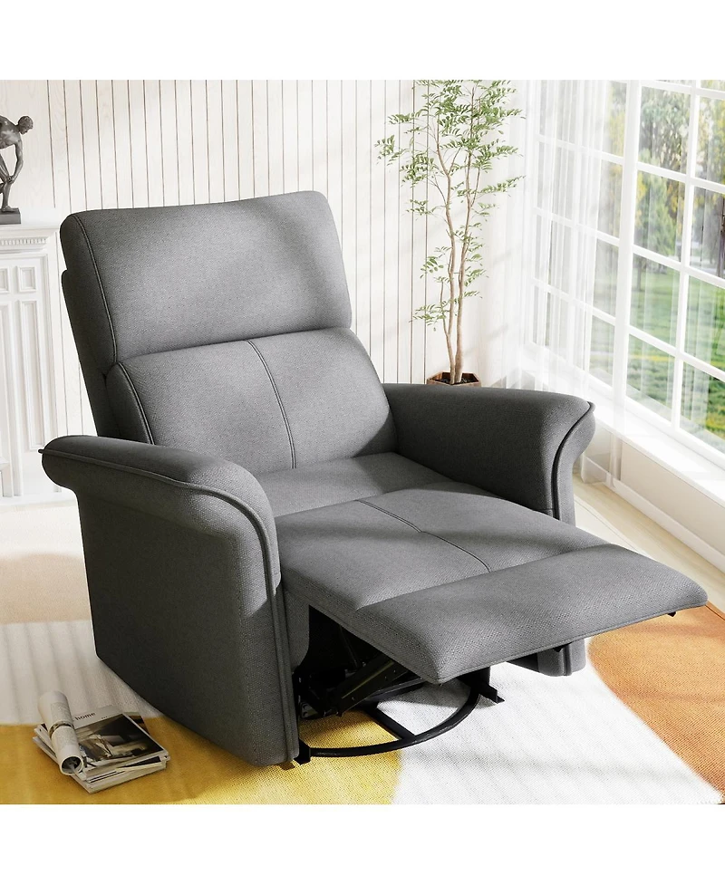 Streamdale Furniture 270degree Swivel Rocker Recliner Chair for Nursery and Living Room