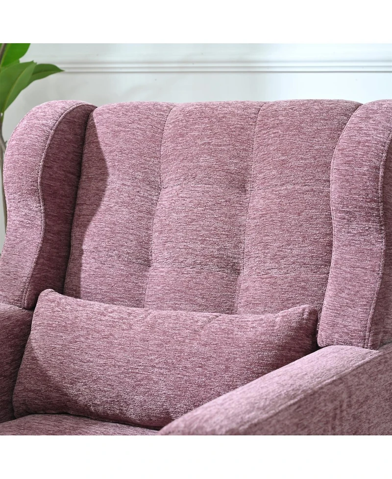 Streamdale Furniture Modern Chenille Accent Lounge Chair with Throw Pillow