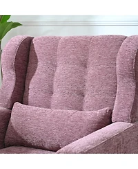 Streamdale Furniture Modern Chenille Accent Lounge Chair with Throw Pillow