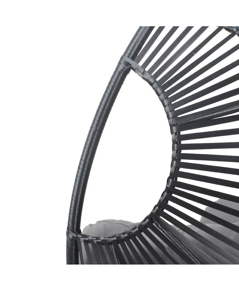 Streamdale Furniture Elegant Arc Back Hanging Egg Chair with 8-Inch Cushion