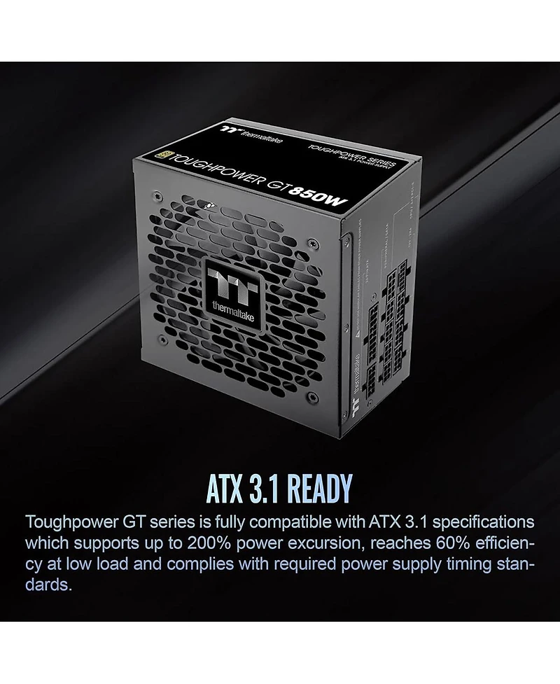 Thermaltake Toughpower Gt 850W 80 Plus Gold Certified Power Supply Unit for Atx 3.1