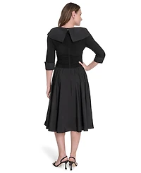 Jessica Howard Women's Surplus Bodice Ruched Waist Dress