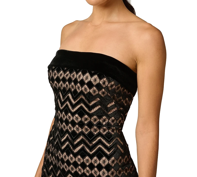 Adrianna Women's Geometric Velvet Dress