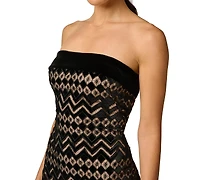 Adrianna Women's Geometric Velvet Dress