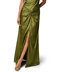 Adrianna Women's Cowl Neck Foiled Chiffon Maxi Dress