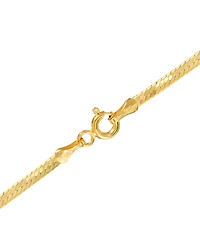 Italian Gold Herringbone Chain 18" Necklace in 10k Yellow Gold