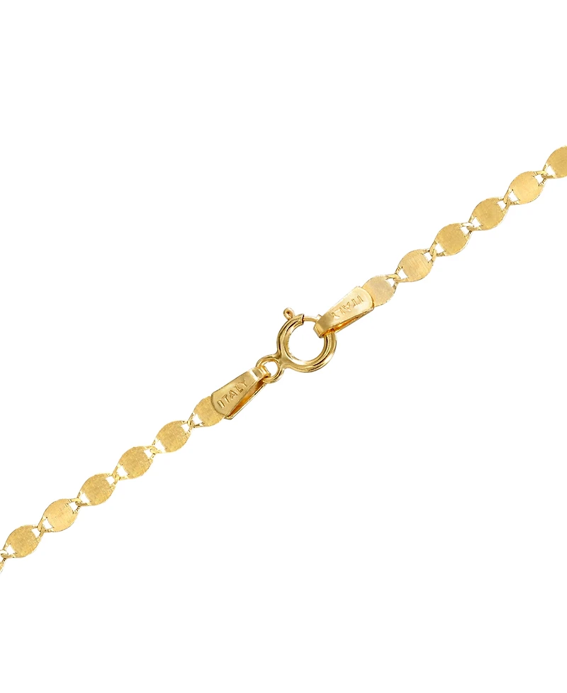 Italian Gold Leaf Chain 18" Necklace in 10k Yellow Gold