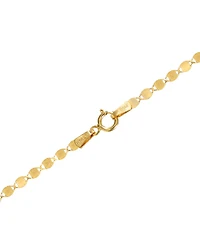 Italian Gold Leaf Chain 18" Necklace in 10k Yellow Gold