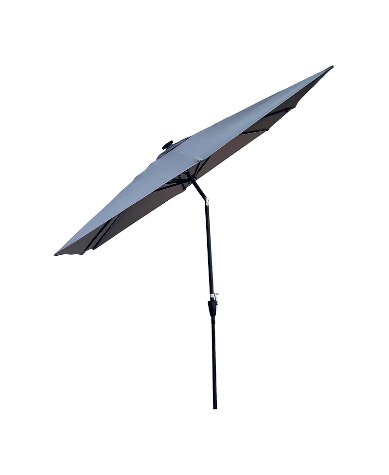 Streamdale Furniture Square 2.5x2.5-meter Solar Led Patio Umbrella with Crank