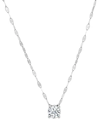 Macy's Lab-Grown White Sapphire (5/8 ct. t.w.) Pendant Necklace in Sterling Silver