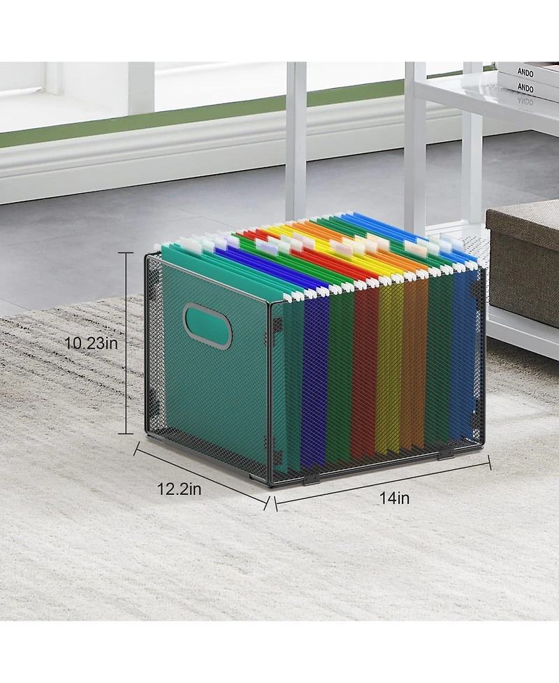 Danrong Mesh Hanging File Organizer Collapsible Letter Storage Box