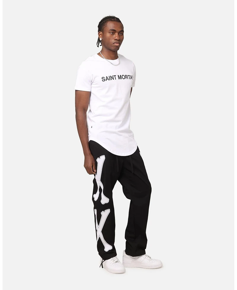 Saint Morta Mens Relaxed Fit Embroidered Graphic Pants