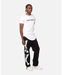 Saint Morta Mens Relaxed Fit Embroidered Graphic Pants