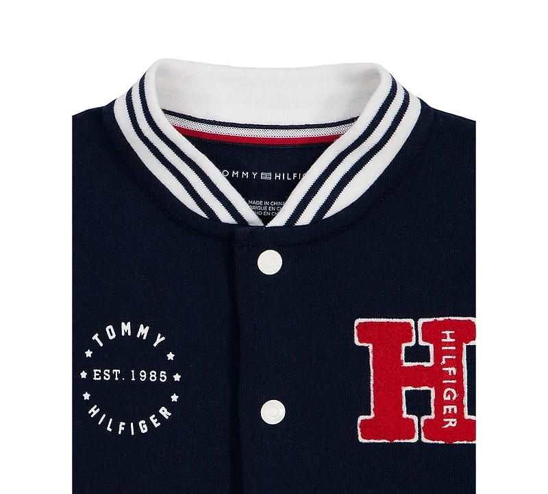 Tommy Hilfiger Toddler Boys' 2T-5T Baseball Jacket, T-Shirt and Pants, 3-Piece Set
