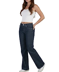 Em & Cass Women's Mid-Rise Wide-Leg Jeans