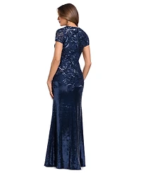 Xscape Women's Sequin Cap Sleeve Gown