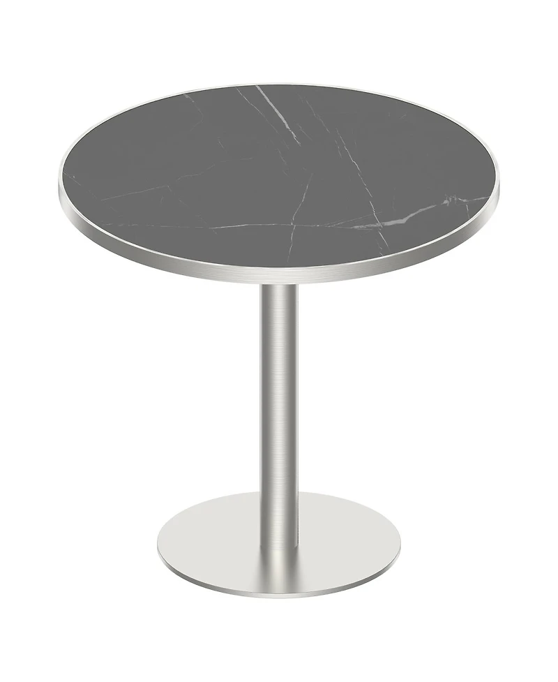 Streamdale Furniture Round Modern Dining Table Faux Marble Top Bistro Tulip Table.