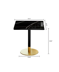 Streamdale 31.5'' Square Modern Faux Marble Tulip Bistro Table