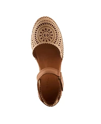 Spring Step Women's Eveline Mary Jane Shoe with Laser-Cut Detail
