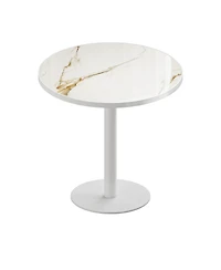 Streamdale Furniture 31.5" Modern Round Tulip Bistro Table with Faux Marble Top