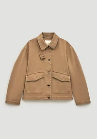 Hush Women's Womne's Elara Washed Funnel Neck Utility Jacket