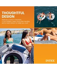 Intex River Run 1 Person Inflatable Tube Raft Float for Lake, Pool, and River