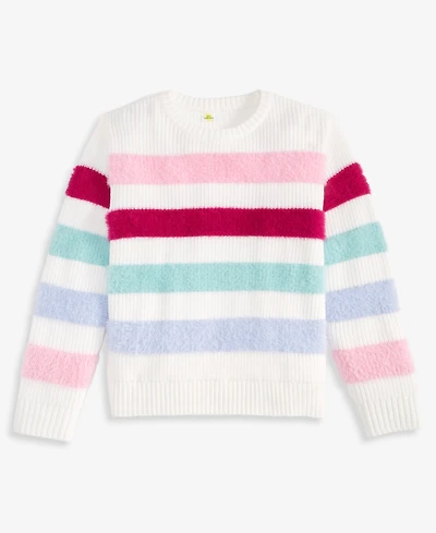 Epic Threads Girls' Xs-xl Crewneck Feather-Stripe Sweater, Macy's Exclusive