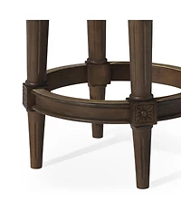 Maven Lane Pullman Backless Counter Stool in Walnut Finish w/ Marksman Saddle Leather