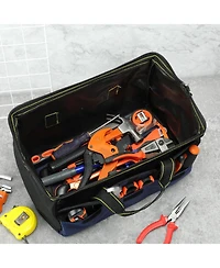 Xdovet Tool Bag Waterproof Hard Bottom Heavy Duty Tote Electrician Carpenter Mechanic