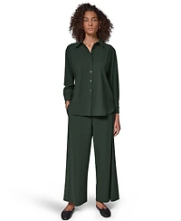 Donna Karan Weekend Women's Long-Sleeve Button-Front Top