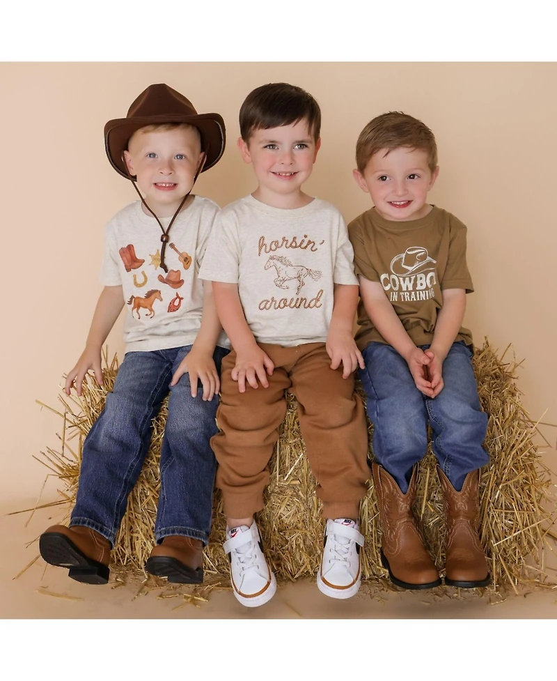 Sweet Wink Toddler Boys (2T-4T) Horsin' Around Western Short Sleeve T-Shirt