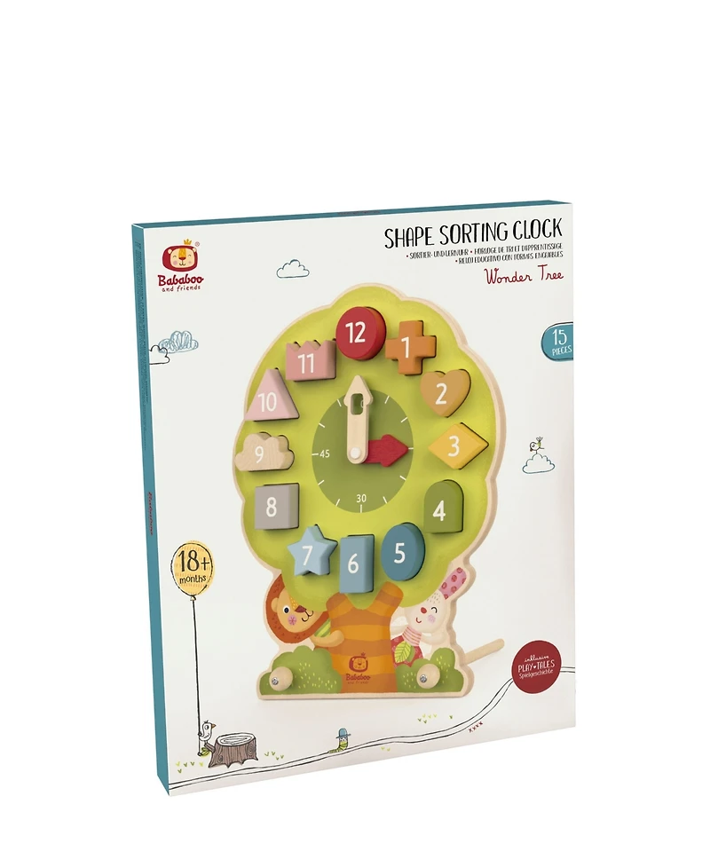 Bababoo and friends Wonder Tree Shape Sorting Clock