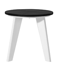 WestinTrends 3-Piece Outdoor Hdpe Conversation Set with Deep Seating Chairs and Round Side Table