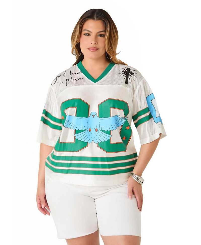 Ashley Stewart Plus God Has a Plan Printed Jersey