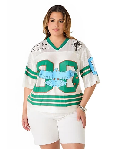 Ashley Stewart Plus God Has a Plan Printed Jersey