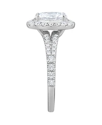 Igi Certified Lab-Grown Diamond Halo Ring (1-1/2 ct. t.w.) in 14k White Gold