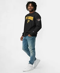 Champion Men's Black Pittsburgh Pirates Reverse Weave Chenille Sweatshirt