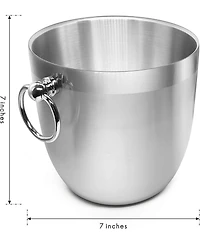 Mega Casa Megacasa 2.8 Liter Insulated Stainless Steel Ice Bucket with Ice Tongs and Lid
