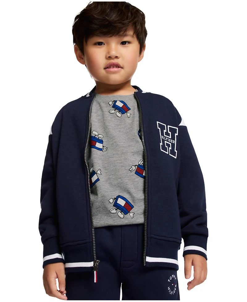 Tommy Hilfiger Boys' 2T-7 Collegiate Varsity Zip-Front Jacket