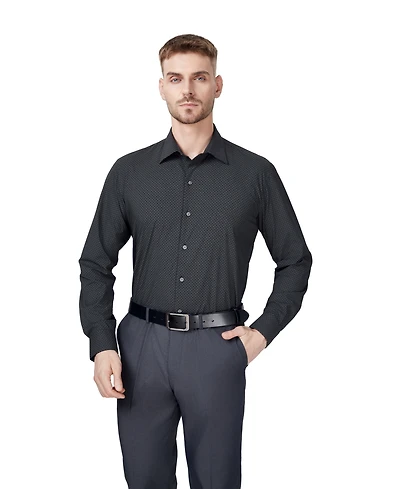 Alfani Men's Regular Fit Micro Dot Dress Shirt, Macy's Exclusive