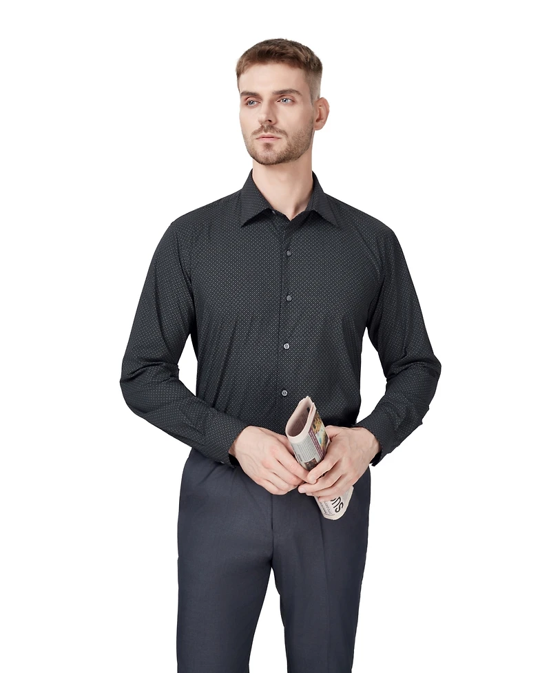 Alfani Men's Regular Fit Micro Dot Dress Shirt, Macy's Exclusive