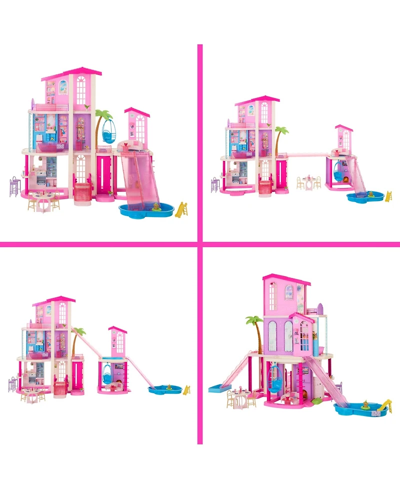 Barbie DreamHouse 3-Story Dollhouse with 2 Pools, 2 Slides, and Working Elevator, 65+ Pieces