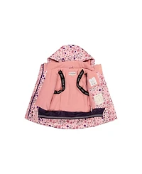 Deux par Toddler Girls s' 2T-4T Two Piece Play Snowsuit Pink Mini Flower Print