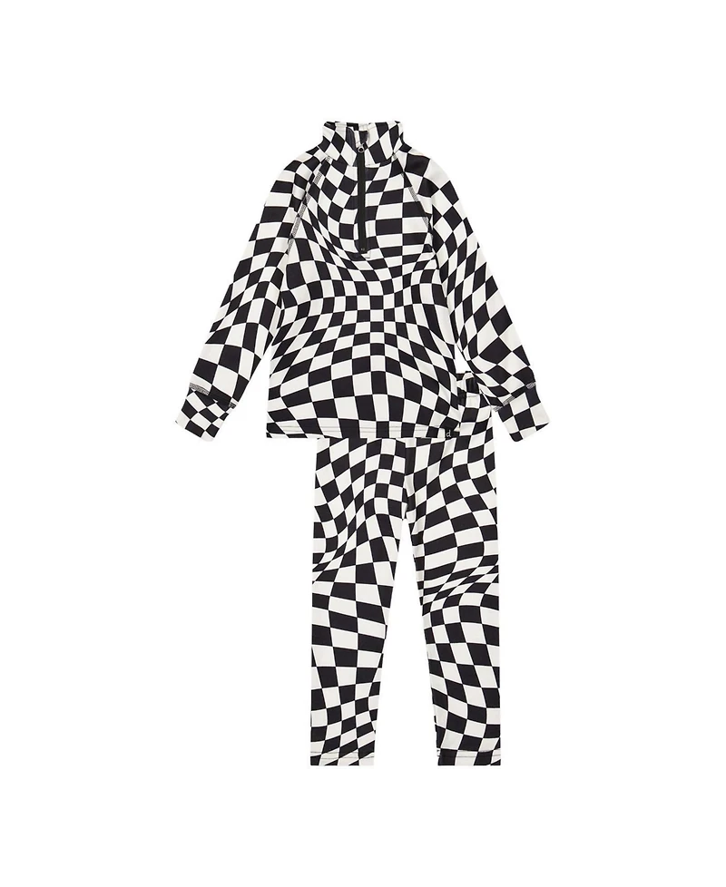 Deux par Deux Toddler Boy 2T -5T Two-Piece Thermal Underwear Checkered Print