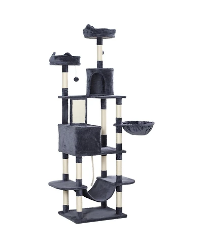 Ruie 81 Inch Cat Tree Tower with Condos Beds Hammocks and Scratching Posts