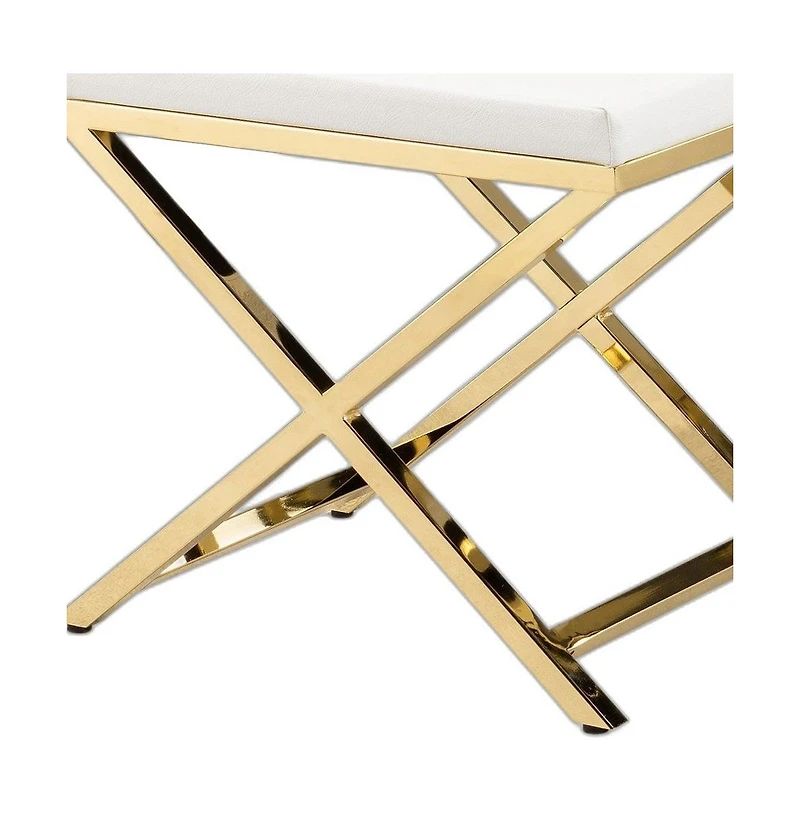 HomeRoots Faux Leather Vanity Chair