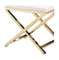 HomeRoots Faux Leather Vanity Chair